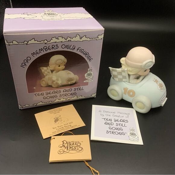 1990 Precious Moments Racing Car Figurine - Picture 10 of 14